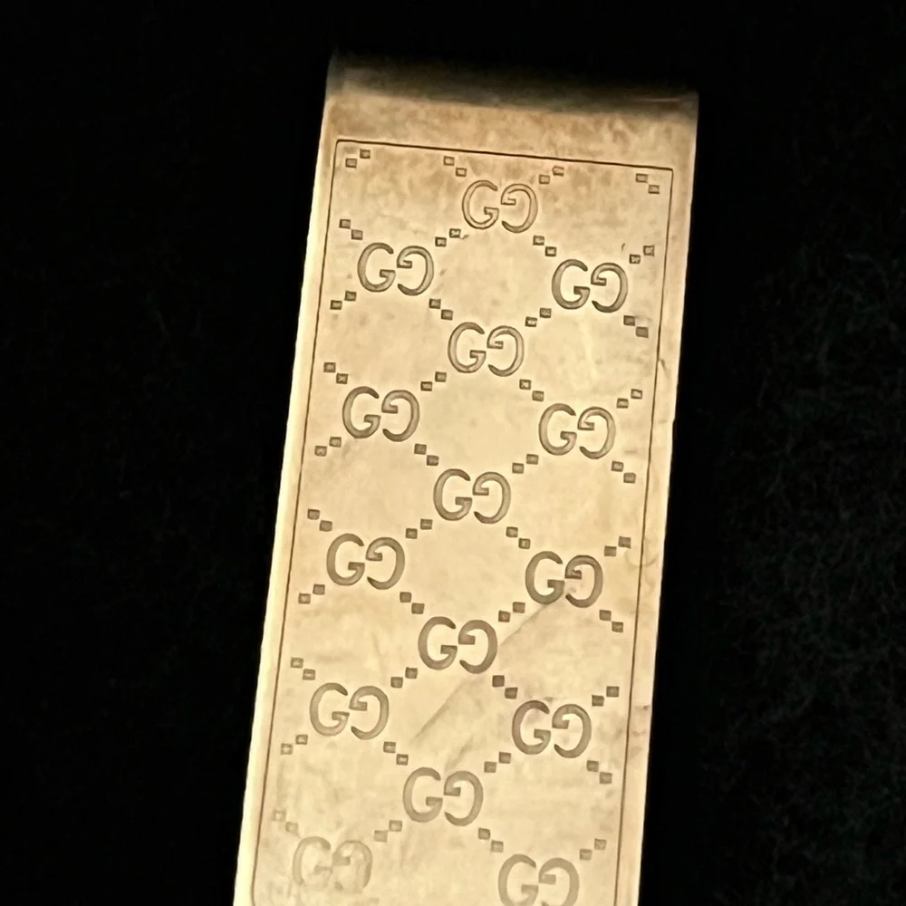 Gucci sterling Silver Monogrammed Money Clip